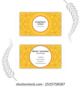 Elegant Yellow Professional Corporate business Card.