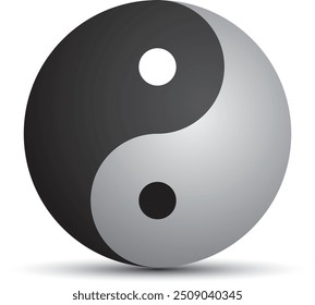 Elegant Yin and Yang logo, meticulously crafted in Adobe Illustrator, embodying balance and harmony.