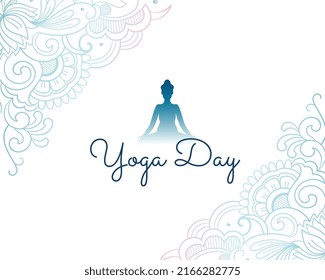 Elegant Yoga Day 21st June Poster Design