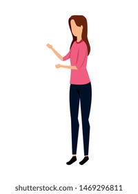 elegant young businesswoman avatar characters