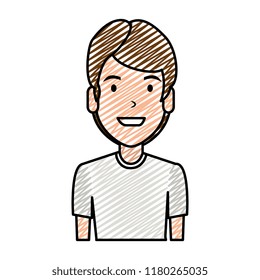 elegant and young man character