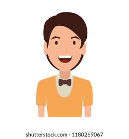 elegant and young man character