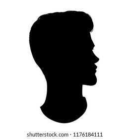 elegant young men's facial profile