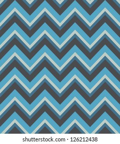 Elegant zigzag seamless pattern. Chevron pattern in blue colors. Vector illustration