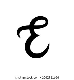Elegante custom ampersand on white background. Handwritten calligraphy. Isolated. Vector illustration. Great for wedding invitations, greeting cards, posters, placards