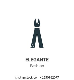 Elegante vector icon on white background. Flat vector elegante icon symbol sign from modern fashion collection for mobile concept and web apps design.