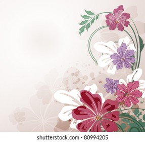 Elegantly background with  flowers , eps10 format