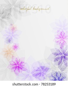 Elegantly background with transparent flowers , eps10 format
