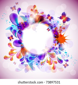 Elegantly decorated frame for text