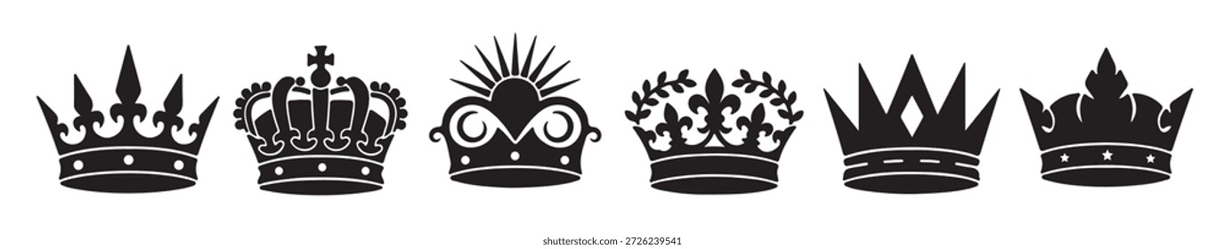 coleção de coroa elegantemente desenhado diversos royalties e