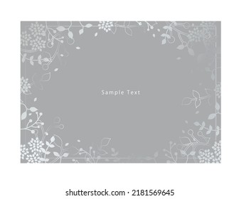 Elegantly designed postcard with plants