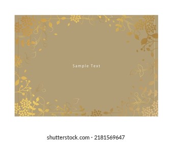 Elegante Postkarte mit Pflanzen