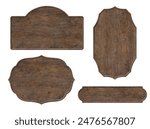 Elegantly shaped wooden sign board