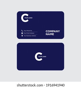 
elegen business card with army blue color and triangular outline texture
