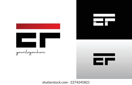 elegent EF letter logo design and illustration vector art for print.