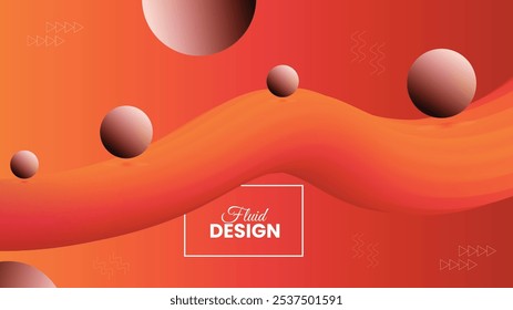 Elegent and eye catching fluid design background