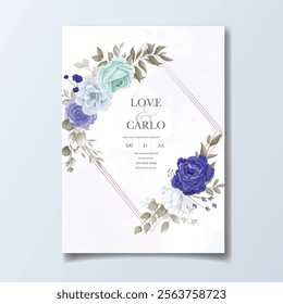 Elegent Floral Wedding Card. Illustrator and designer. Wedding Invites, save the date, Birthday Invites, Video Invites, E-Cards.