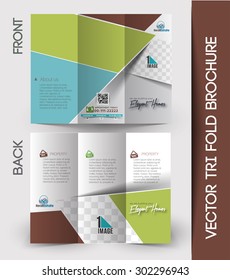 Elegent Home Tri-Fold Mock up & Front Brochure Design.