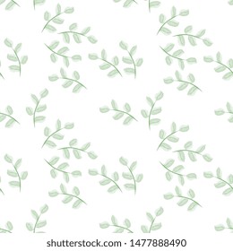 Elegent seamless pattern with leaves. Floral, floral background, hand drawing, imitation of watercolor.For textile, wallpaper, fabric, wrapping