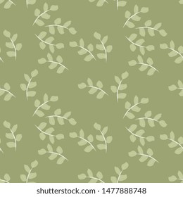 Elegent seamless pattern with leaves. Floral, floral background, hand drawing, imitation of watercolor.For textile, wallpaper, fabric, wrapping