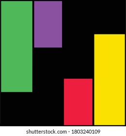 elegante, farbenfrohe Muster in den Farben der Wand- und Fußbodenfliesen
