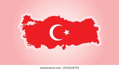 Elegent Turkish Flag Vector Scalable Flag 