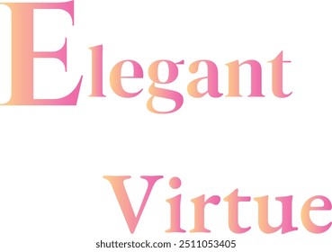 Elegente Virtue T-Shirt Design Criativo com citação especial