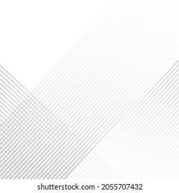 Elegent white abstract background with diagonal lines. Vector monochrome striped texture. Minimal art concept.