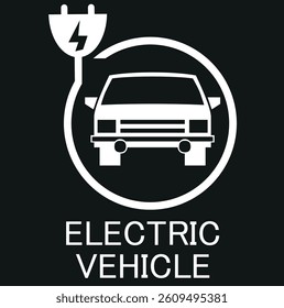 elektric vehicle,energy-saving and pollution-free electric car icon, electric car vector