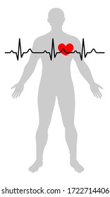 Elektrocardiogram graphic in vector quality