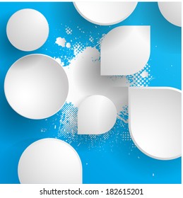 Element of abstract design on grunge background. Vector illustration
