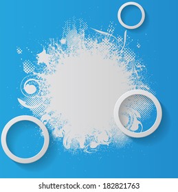 Element of abstract design on grunge background. Vector illustration