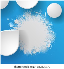 Element of abstract design on grunge background. Vector illustration