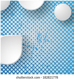 Element of abstract design on grunge background. Vector illustration