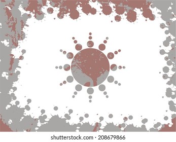 Element of abstract design on grunge background. Vector illustration