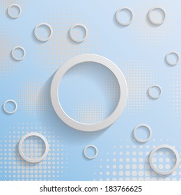Element of abstract design on halftone background. Vector illustration 