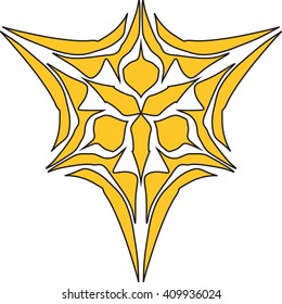 Element for Abstract gold-yellow pattern. Seamless vector illustration. For design, wallpaper, textile, tattoo
