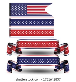 The element american flag decor 4th of July celebration Independence day for sale promotion banner vector shopping online
