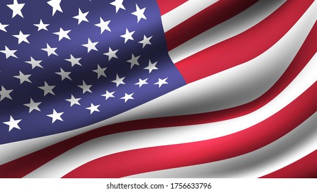 The element american flag isolated background 