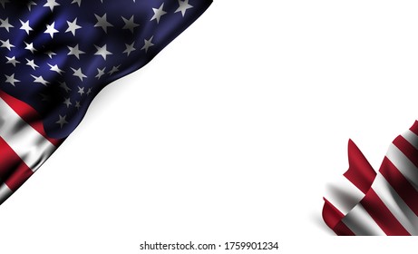The element of an american flag on an isolated background 