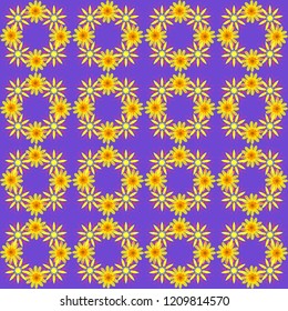 Element, arabesque for design template. Luxury seamless pattern ornament in Eastern style. Abstract floral illustration in violet, blue and white colors.