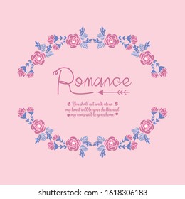Element art design of leaves and wreath, for elegant romance greeting card design. Vector