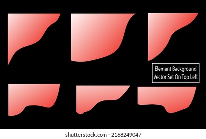 Element Background Vector Set On Top Left Position