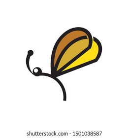 Element with beautiful colored winged animals