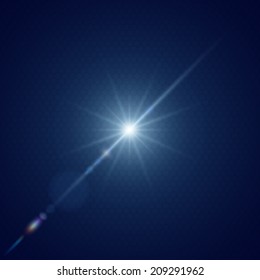 Element blue light with lens effect.
