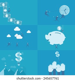 Element of business concept icon in flat design 
