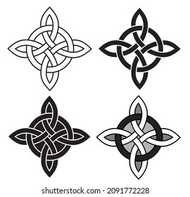 Element of Celtic Ornament. Celtic Knot. Ethnic ornament. Geometric design.  Vector illustration. 