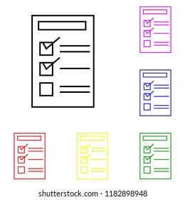 Element of Check List in multi colored icons. Premium quality graphic design icon. Simple icon for websites, web design, mobile app, info graphics on white background