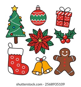 Element Christmas Collections Hand Drawn Illustration
