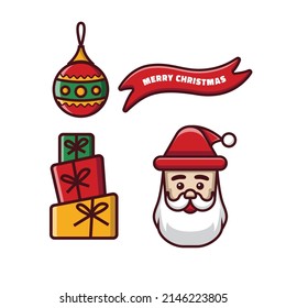 element christmas ! Merry Christmas Vector illustrations for christmas card, poster, santa claus